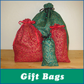 No more wrapping paper to buy and waste with these re-useable gift bags.