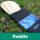 SUP paddle bags, outrigger paddle bags, and dragon boat paddle bags.